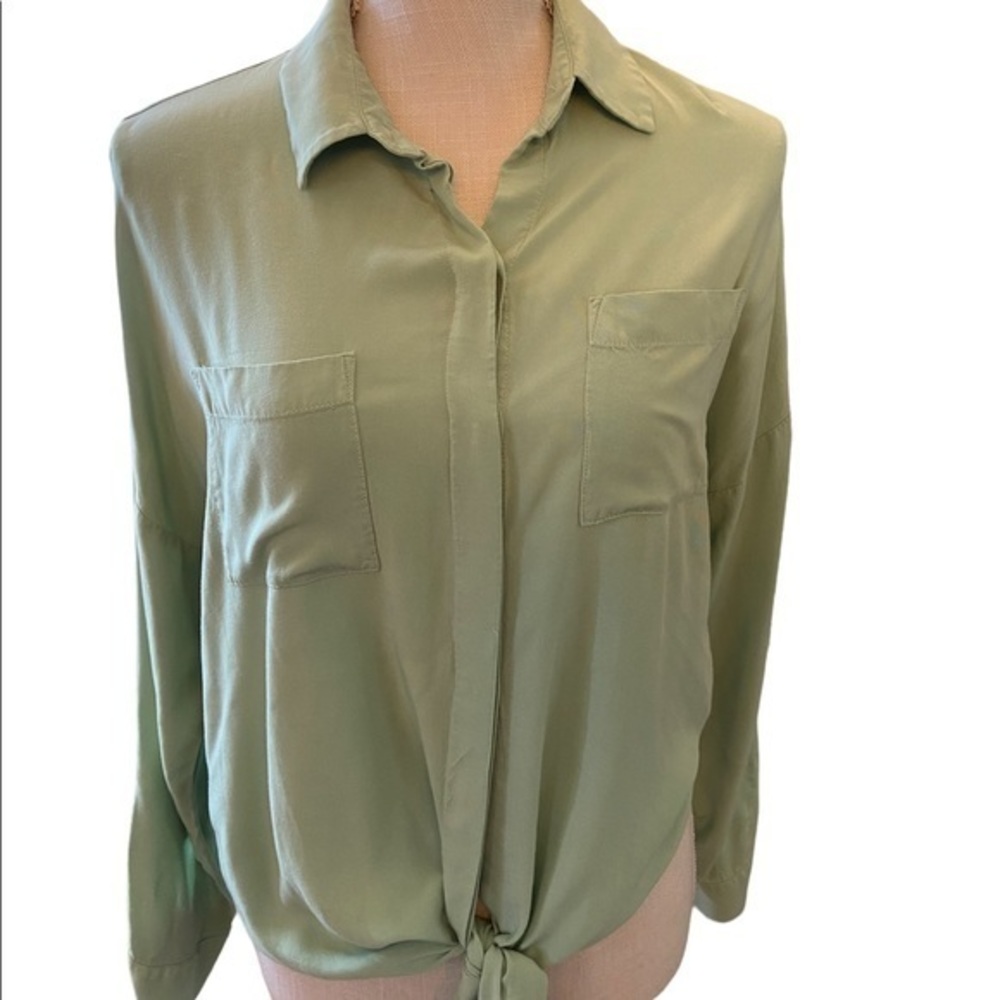 Maeve by anthropology womens small mint green shirt